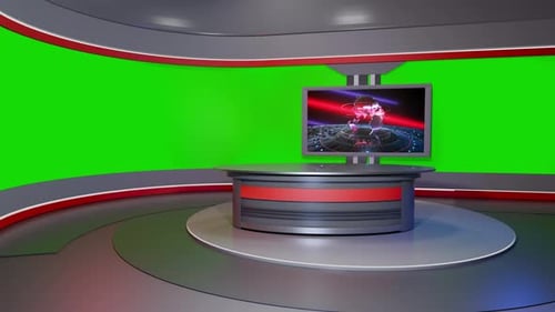 3D Virtual News Studio Ab0010 Background Loop