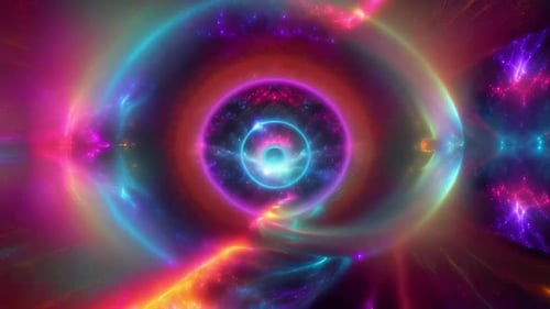 Túnel colorido de néon