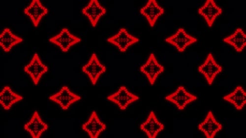 Seamlessly Looping Abstract Red Geometric Neon Background