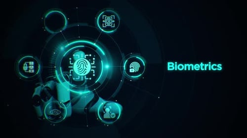 Biometrics robotic touchscreen animation