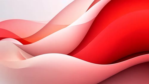 Formes ondulées abstraites en rouge et rose