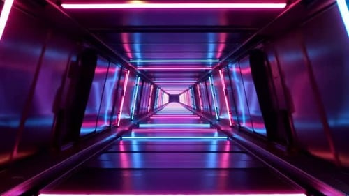Futuristic Cyberpunk Hallway Loop