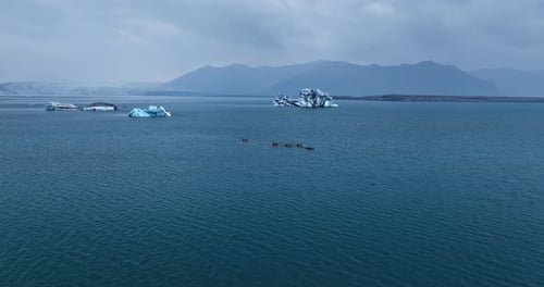 Cinematic Iceland aerial nature