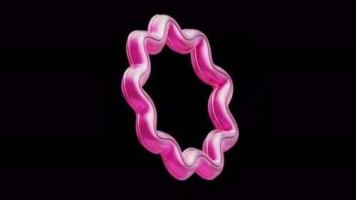 3D Animation of Zigzag Torus Abstract Shape