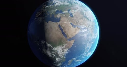 Realistic Earth Planet Rotation in Outer Space