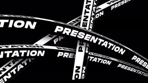 Animated Presentation Text Ribbons for Corporate Videos