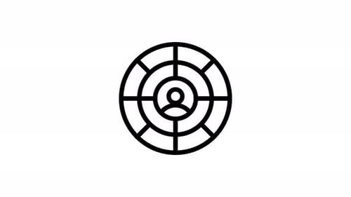 Minimalist User Tracking Radar Icon Animation