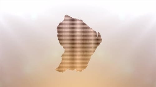 Digital Map Reveal with Animated Pixel Grid and Light