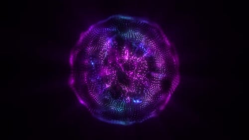 Glowing Abstract Digital Sphere Animation