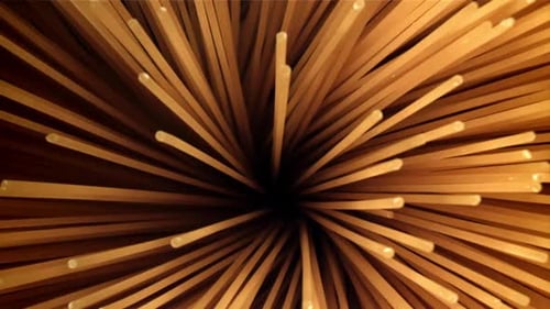 Abstract View of Uncooked Spaghetti Pasta