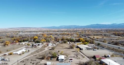 Aerial view of New Mexico mountains during Fall