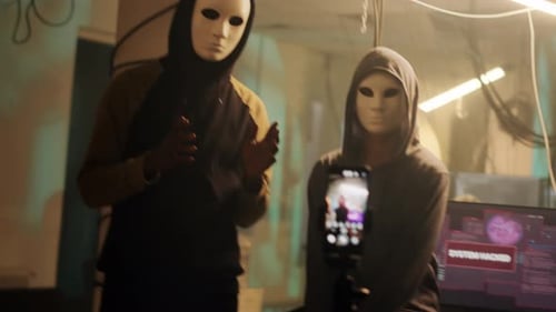 Anonymous Hackers Recording Video of System Breach