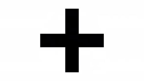 Abstract Cross to Plus Shape Transition