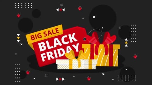 Black Friday Big Sale Flat Design Animation