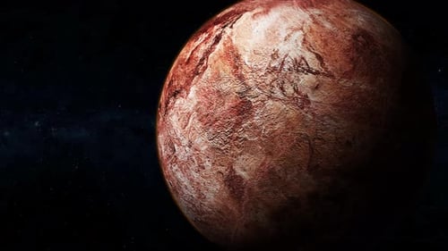 Drehendes 3D-Realistisches Makemake-Fiktionsplanet