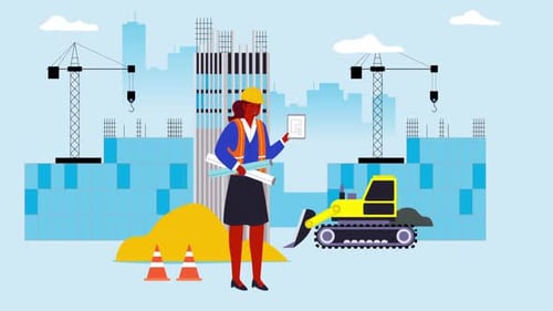 Engineers Working On Construction 4K