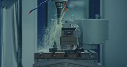 Highquality CNC Machine Makes a Metal Part