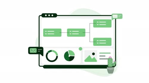 Animated Corporate Dashboard with Data Visualization