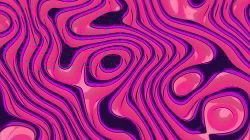 Abstract Wavy Purple or Pink Color Background Design Glowing Oval Shapes and Lines