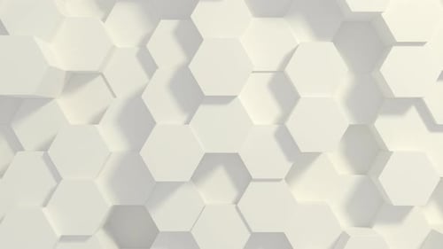 Abstract Honeycomb Background Loop. Light, Minimal, Clean, Moving Hexagonal Grid Wall With
