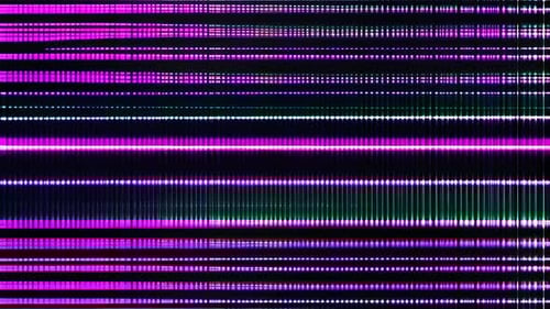 Glitchy purple and green stripes on a screen