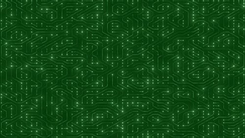 Data moving within computer circuit board.