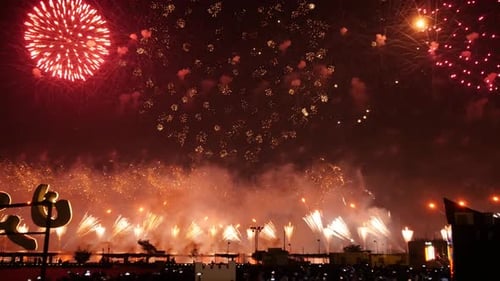 Spectacular Fireworks Display Illuminates Night Sky