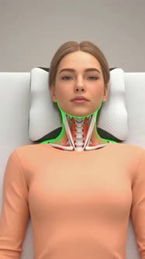 Medical 3D Human Neck Anatomy Animation