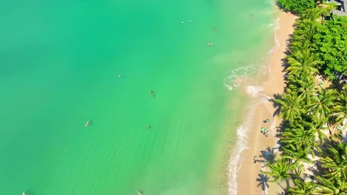 Mesmerizing aerial view of a tropical sea paradise. Thailand. 4K.