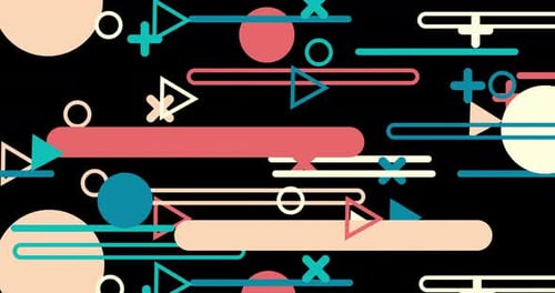 Geometric Shape Abstract Loop Animation Infinity Motion Graphic Shapes Loop Animation on Black