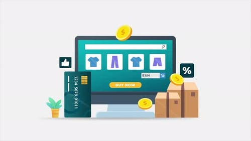 Концепция цифрового онлайн-шоппинга и электронной коммерции