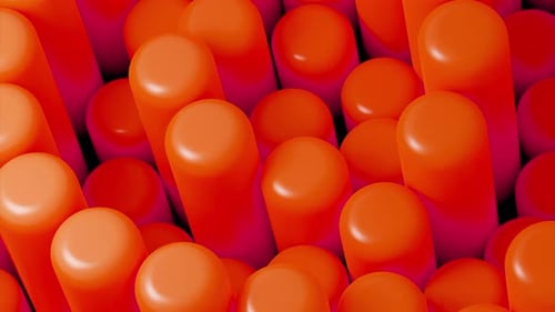Vibrant Abstract Glowing Cylinders Movement Background
