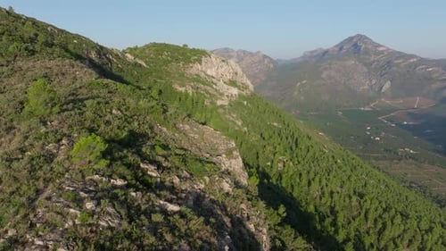 Berglandschaft mit grünen Wäldern