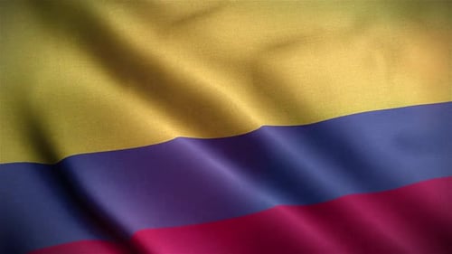 Realistic Waving Striped Flag Background Loop Animation