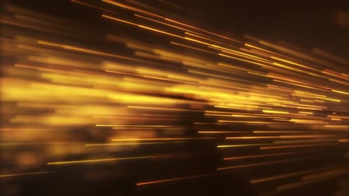 Goldene Geschwindigkeitslinien mit Bewegungsunschärfe und luxuriösem Glühen