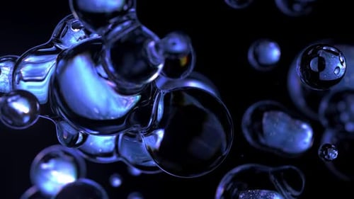 Abstract Water Droplets in the Absence of Gravity Loop