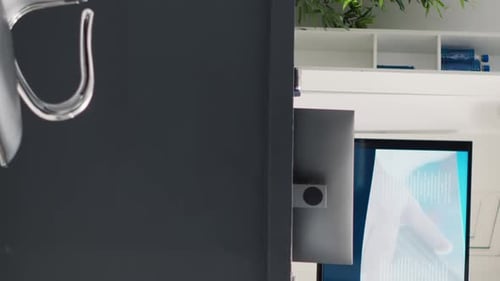 Vertical Video Empty Reception Counter at Health Clinic