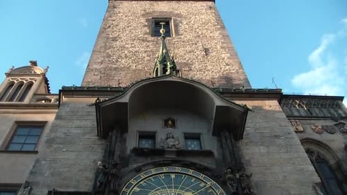 Famous astronomical tower clock in old town square of Prague. Czech Republic