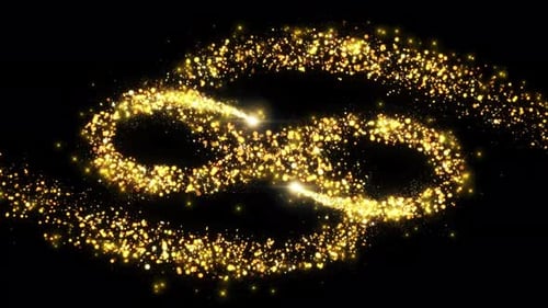 Elegant Golden Sparkle Particles Reveal Transition