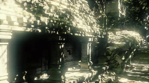 Enigmatic Ancient Passage Illuminated By Gentle Reflected Light