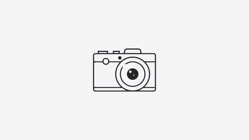Minimalist Line Art Camera Icon Animation