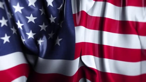 Realistic Waving United States Flag Loop for Patriotic Content