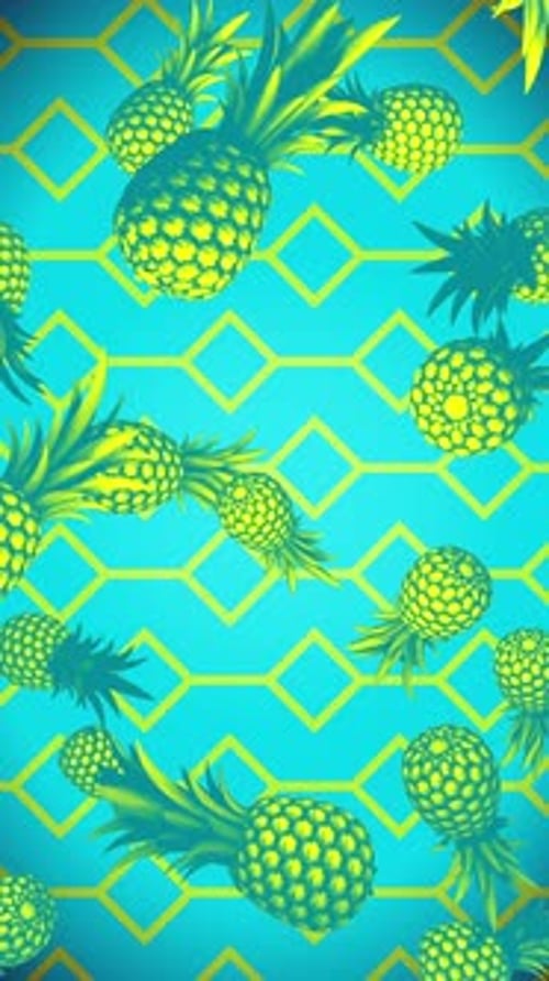 Ananas im Vintage-Stil 02