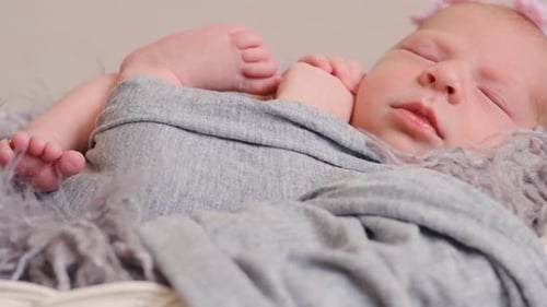 Cute Newborn Baby Sleeping