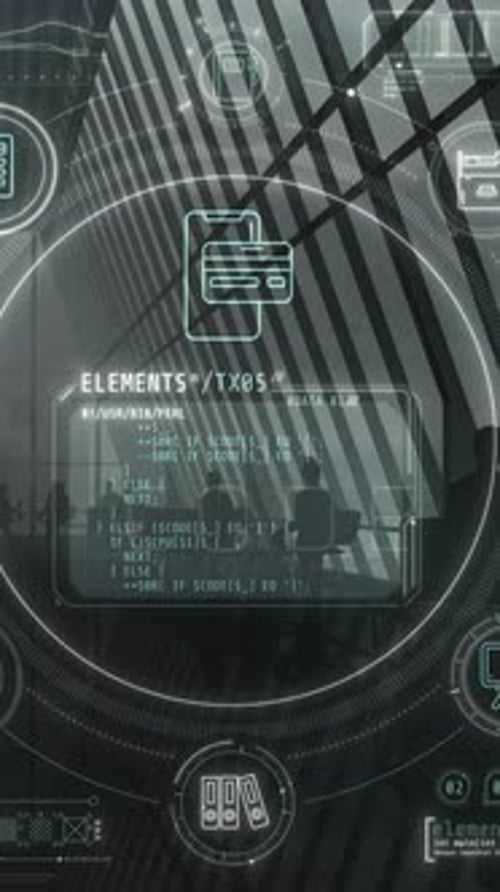 Cuttingedge Digital Infographic Presentation in Contemporary Workspace