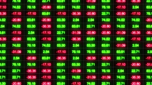 Neon Digital Stock Market Numbers