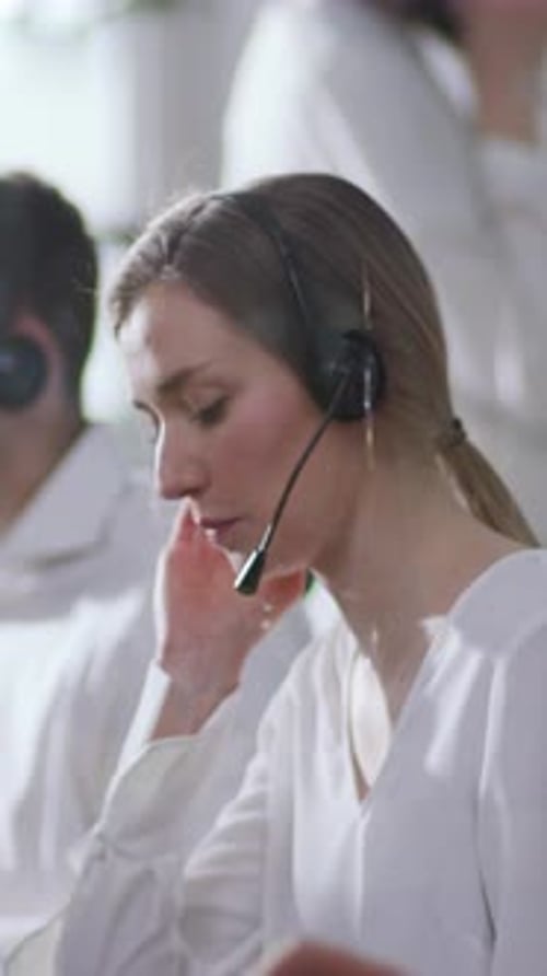Our Dedicated Customer Support Agent is Actively Engaged in Valuable Call Center Work