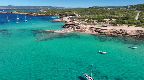 Beaches and Bars of Ibiza on the West Coast of the Island