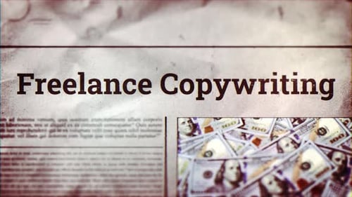 Retro Newspaper Headline Freelance Copywriting Animated
