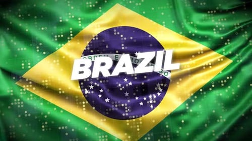 Brazil Flag with Text